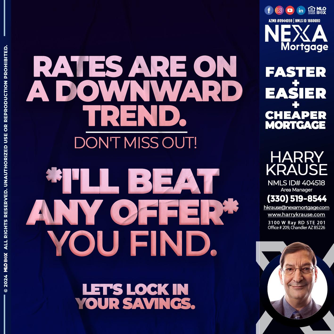 RATES - Harry Krause -Area Manager