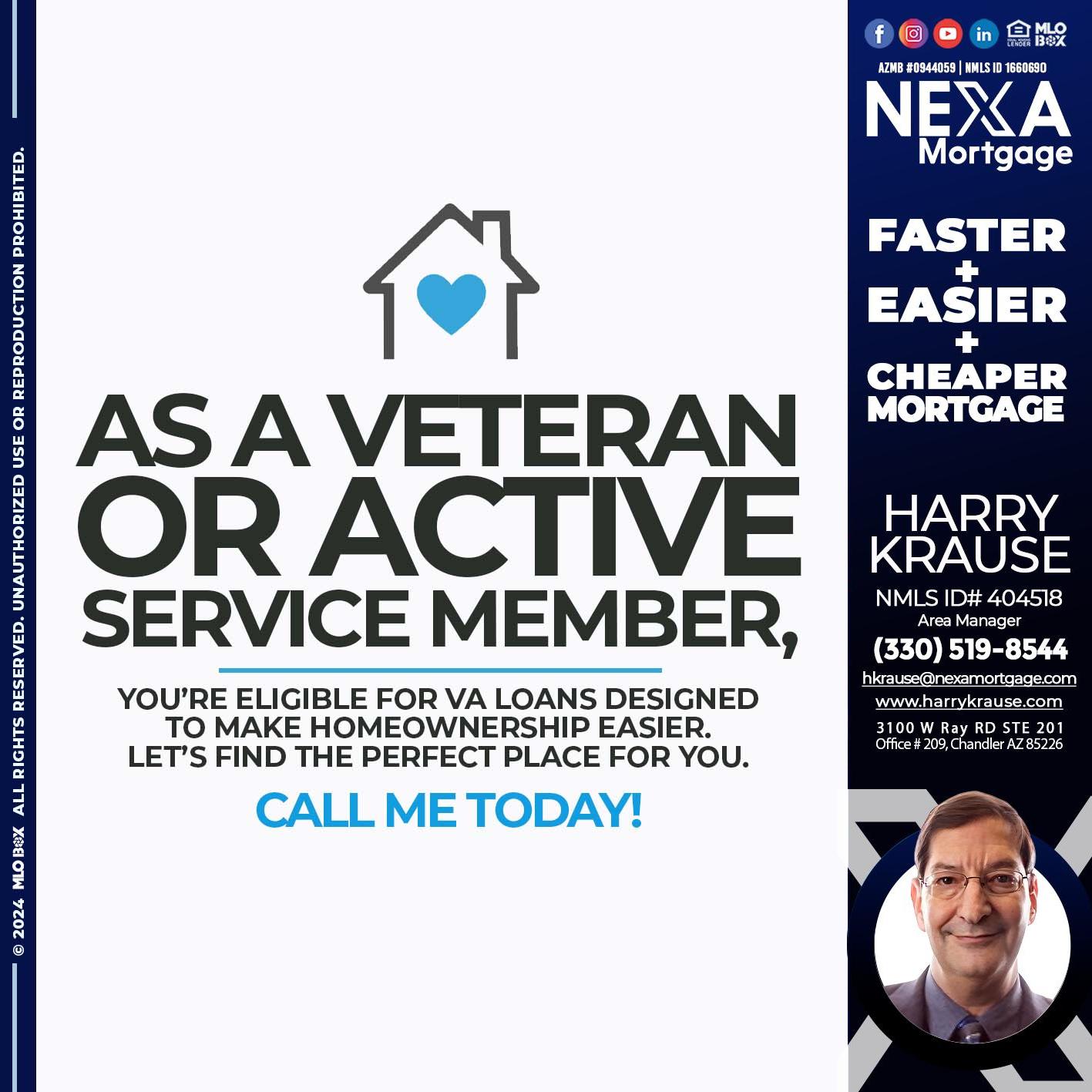 as veteran - Harry Krause -Area Manager