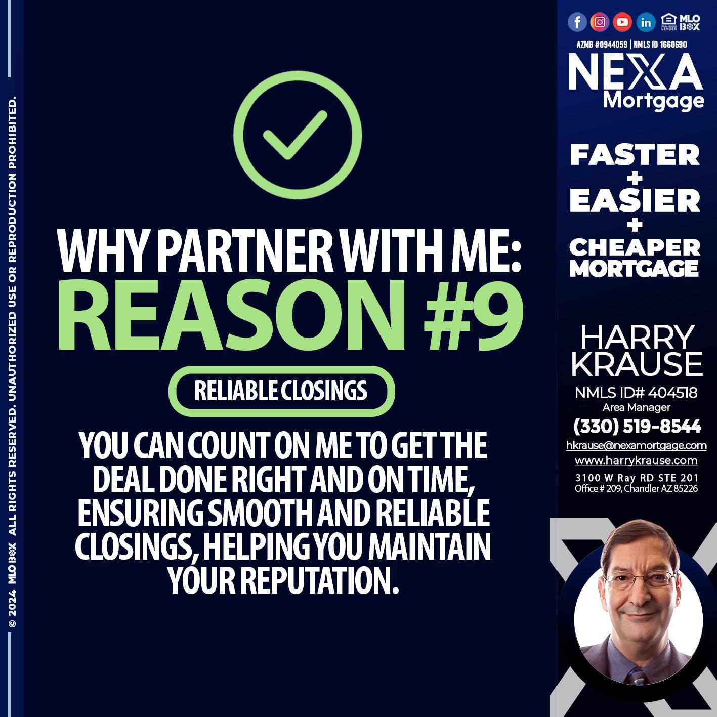 REASON 9 - Harry Krause -Area Manager