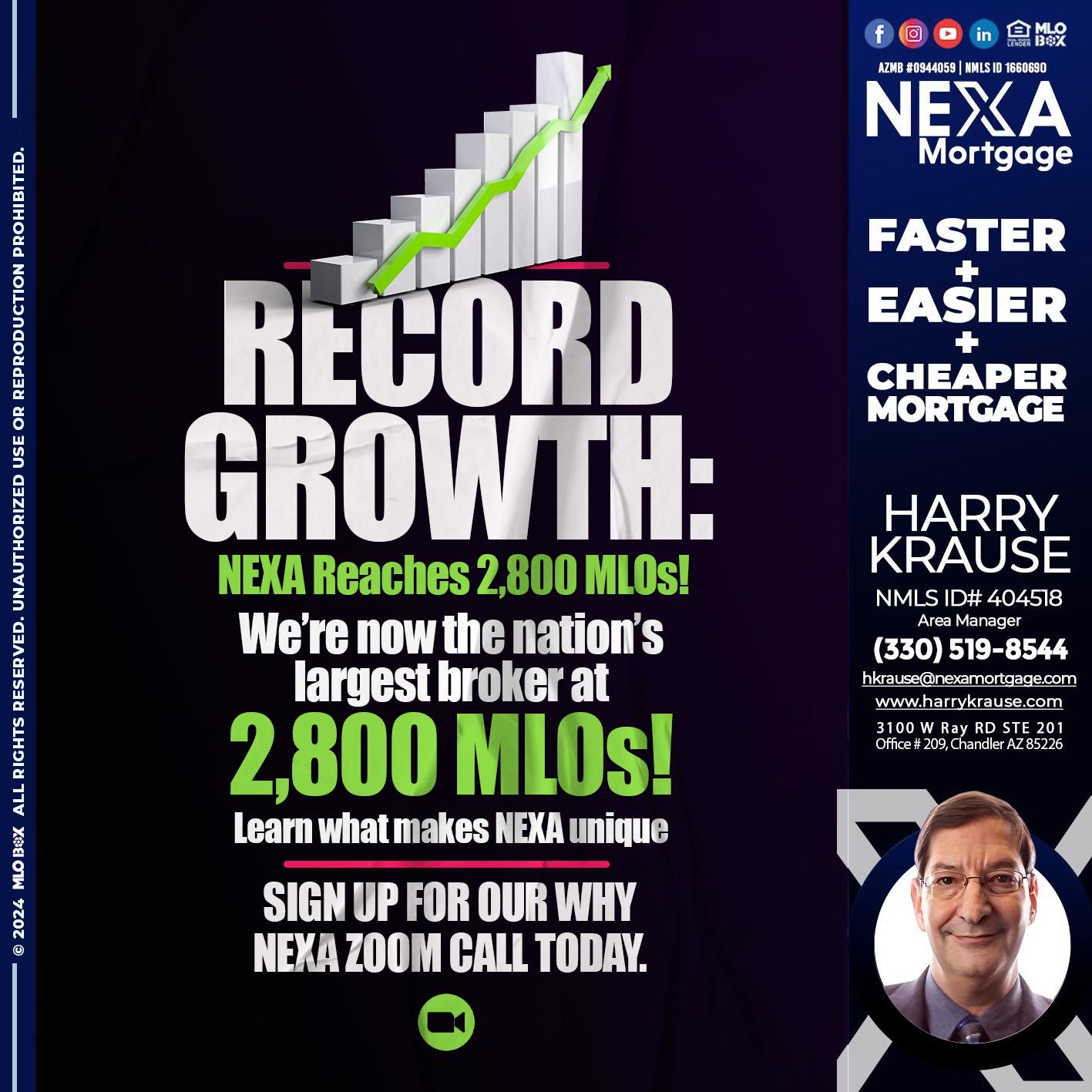 record growth - Harry Krause -Area Manager