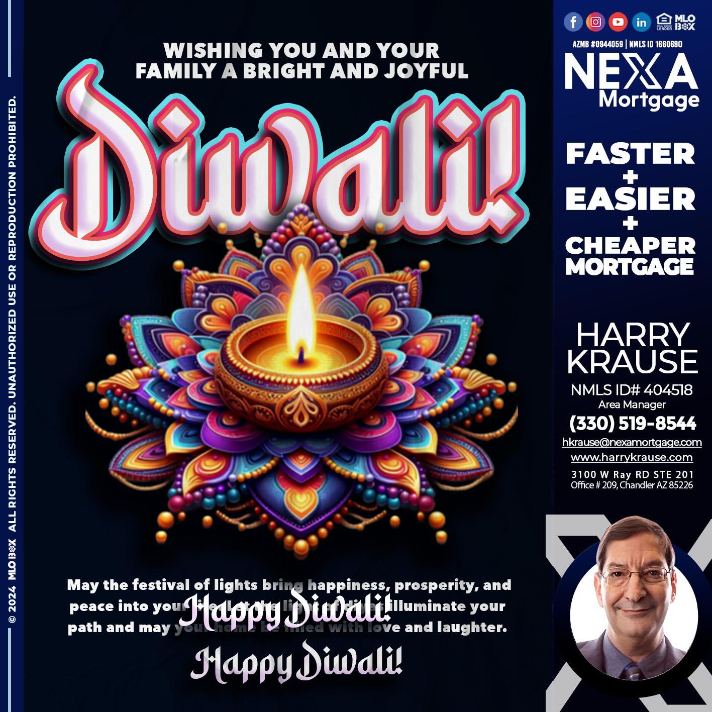 HAPPY DIWALI - Harry Krause -Area Manager