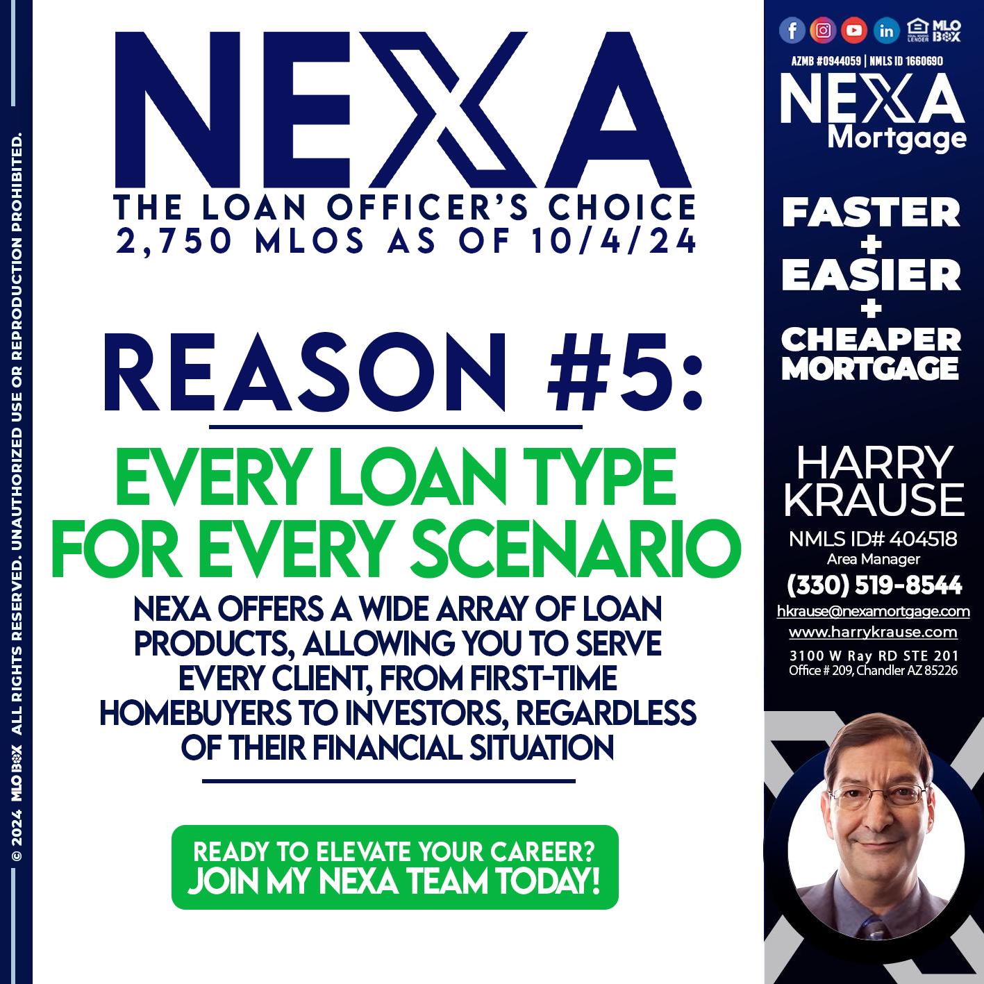 THE LOAN OFFICER´S CHOICE REASON 5 - Harry Krause -Area Manager