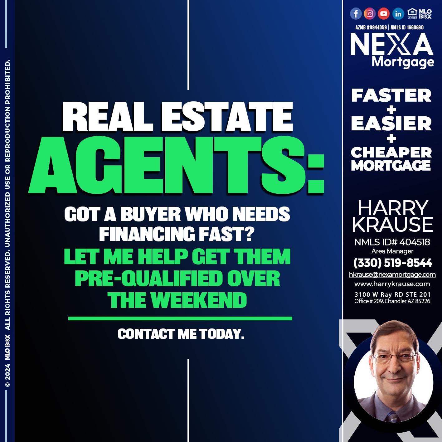 REAL ESTATE AGENTS - Harry Krause -Area Manager