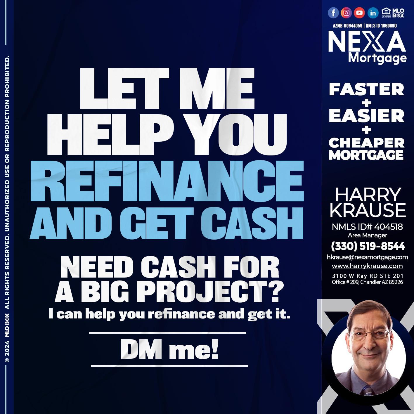 LET ME HELP YOU - Harry Krause -Area Manager