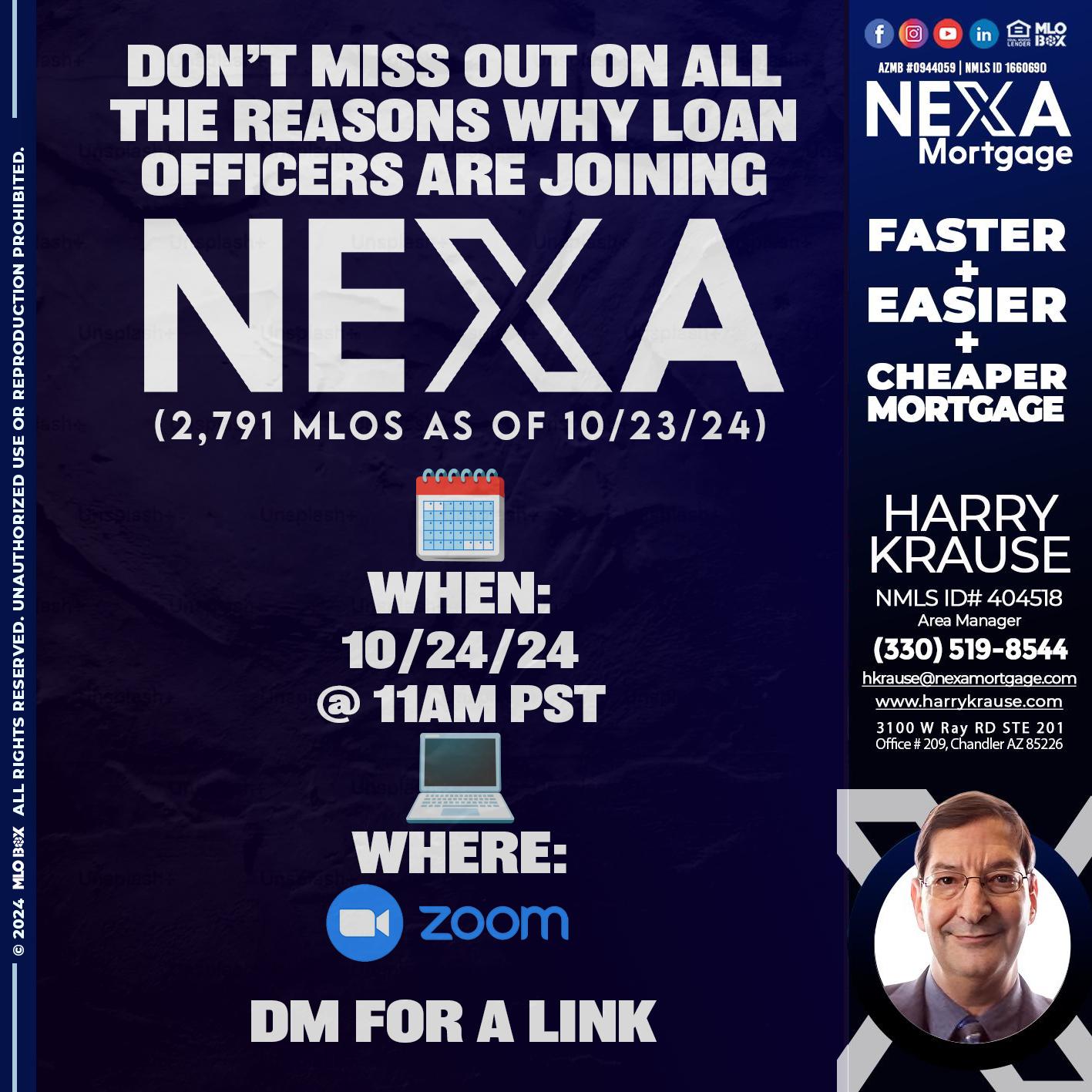 WHY NEXA - Harry Krause -Area Manager