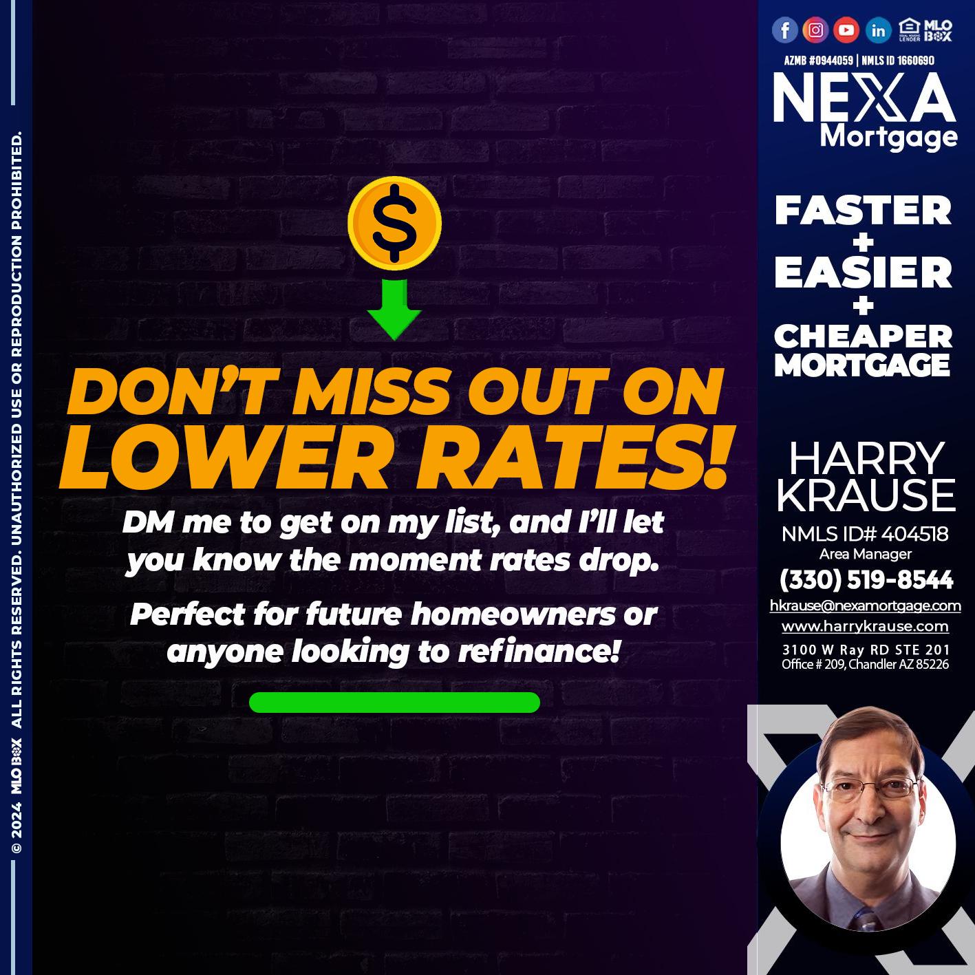 dont miss out on - Harry Krause -Area Manager