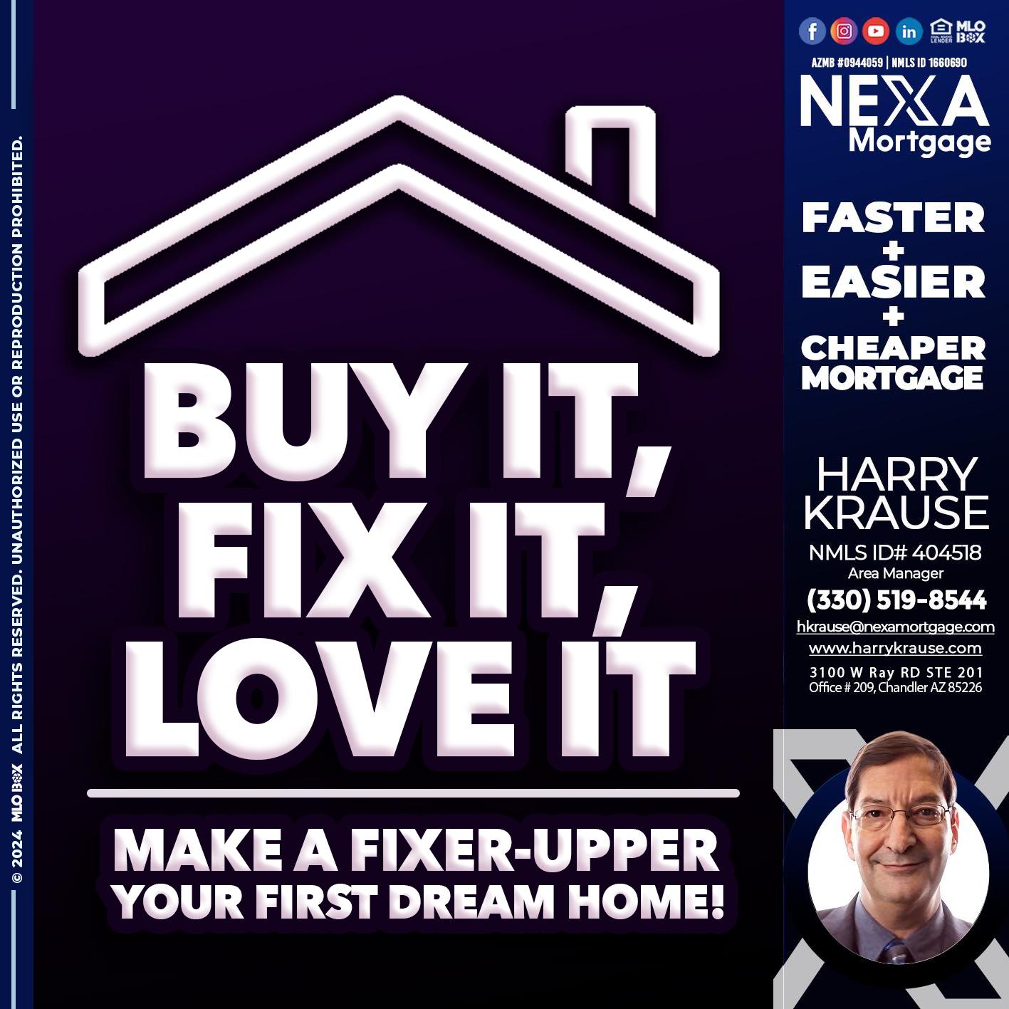 BUY IT FIX IT LOVE IT - Harry Krause -Area Manager