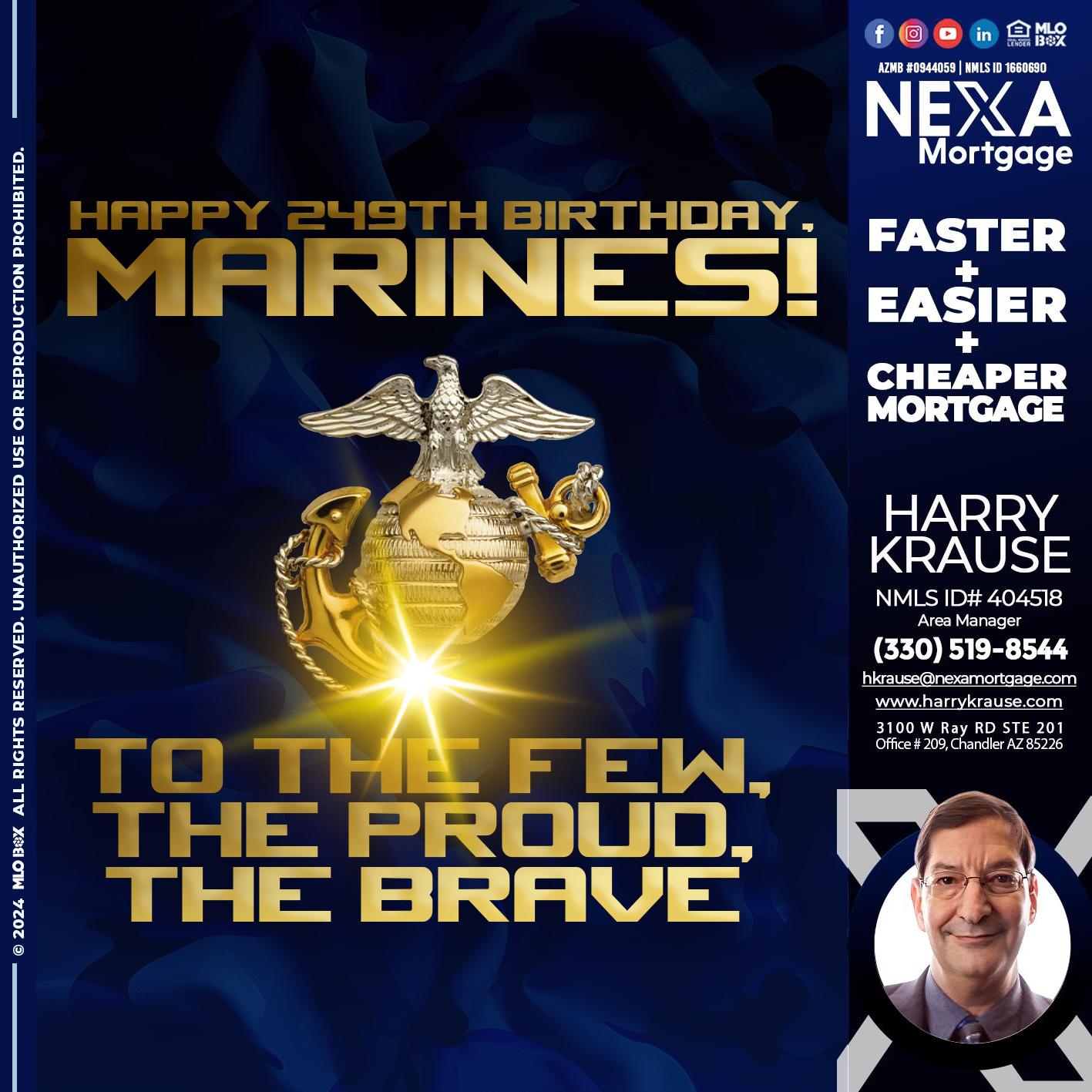 MARINES BIRTHDAY - Harry Krause -Area Manager