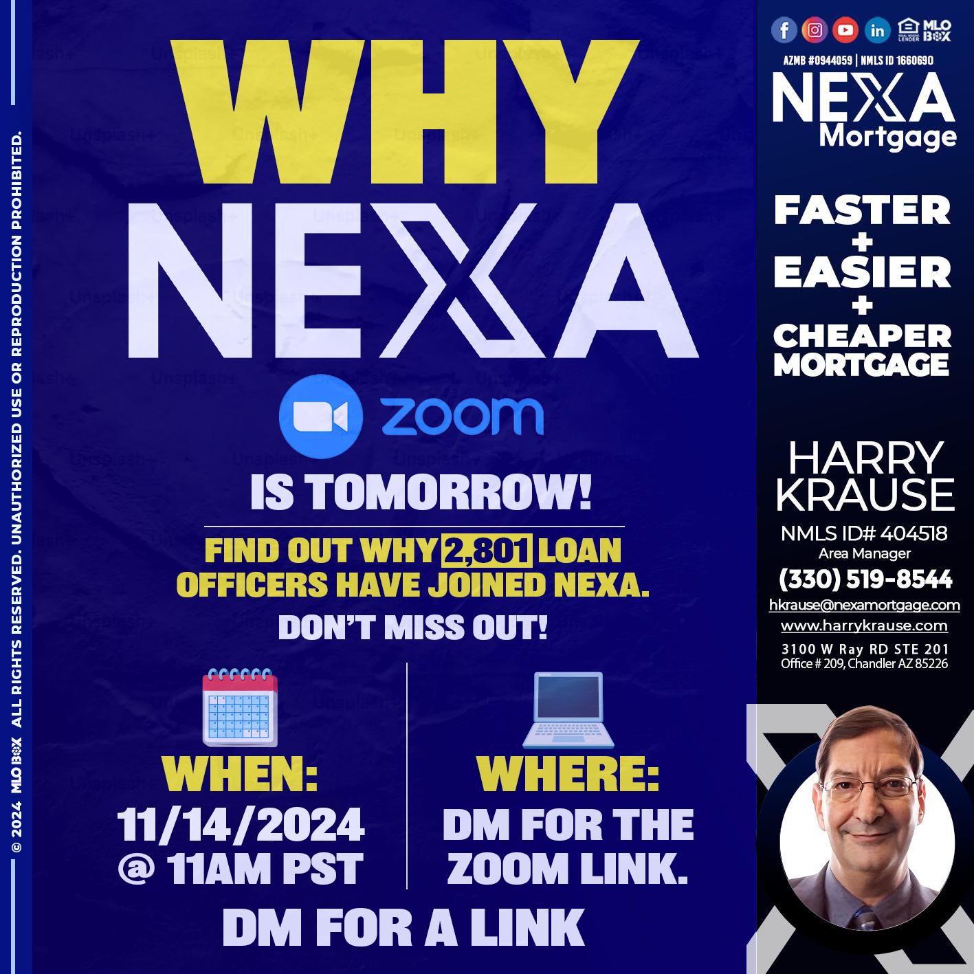 WHY NEXA - Harry Krause -Area Manager