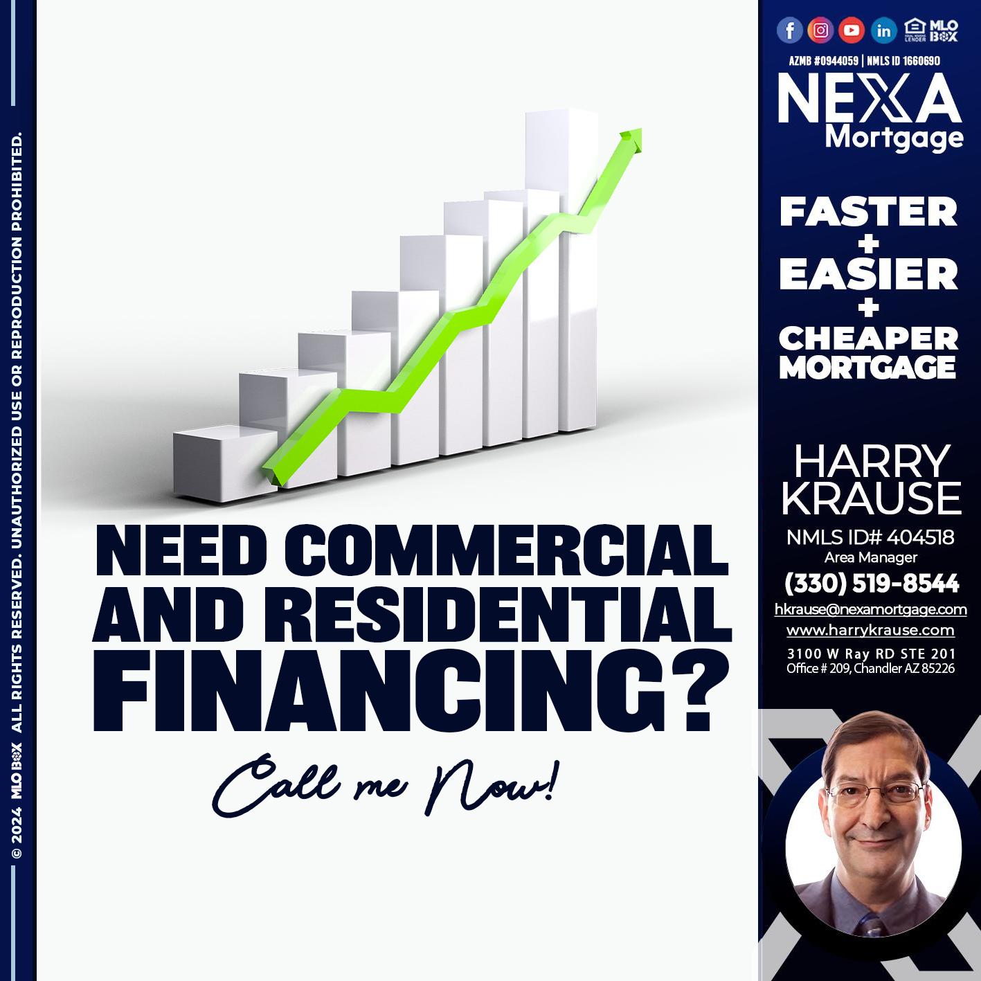 NEED COMERCIAL LOAN? - Harry Krause -Area Manager