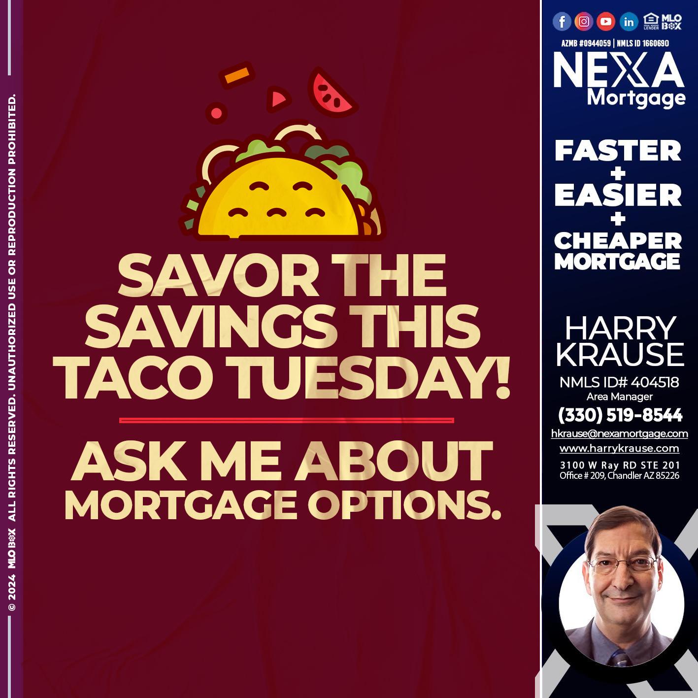 savor taco tuesday - Harry Krause -Area Manager