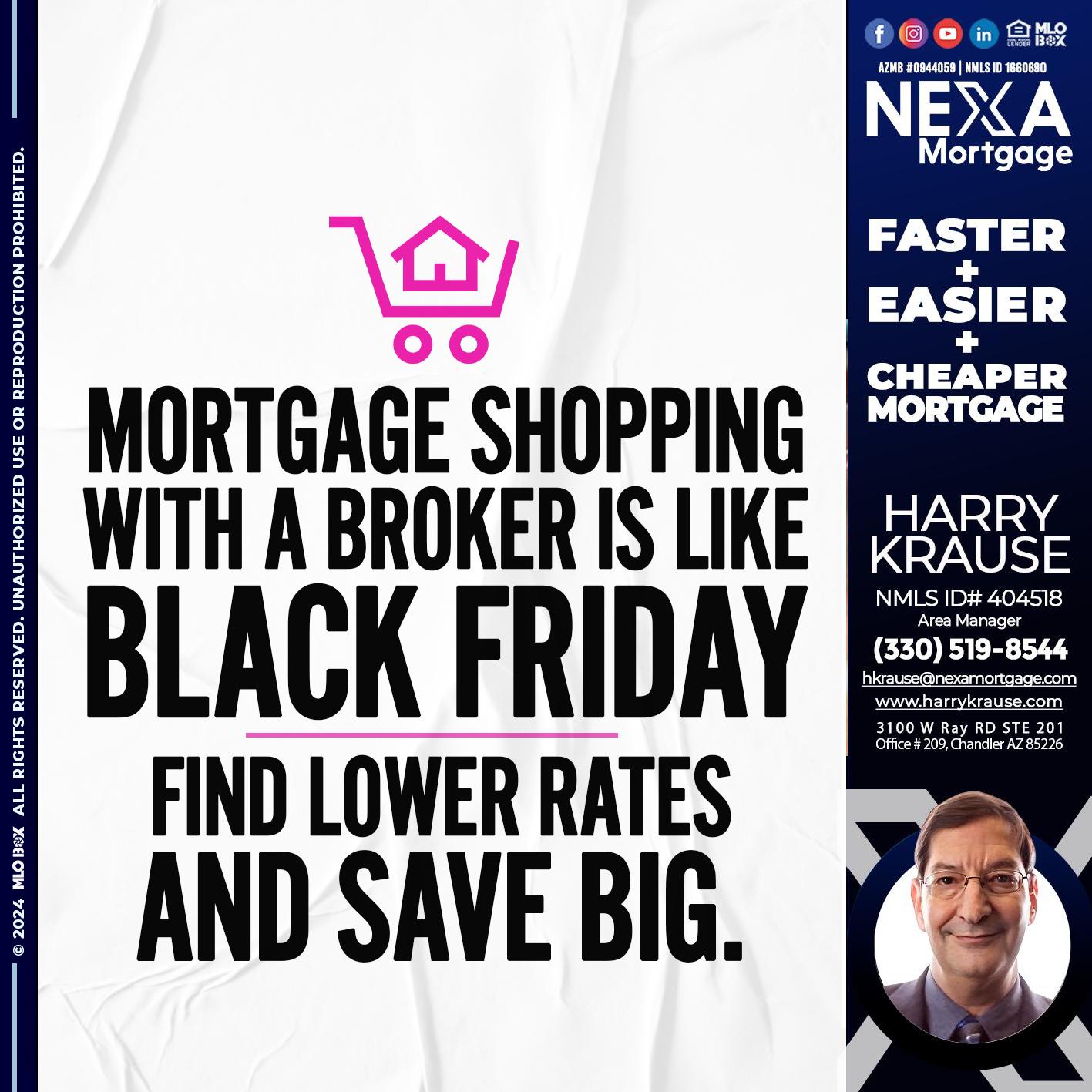 MORTGAGE SHOPPING - Harry Krause -Area Manager