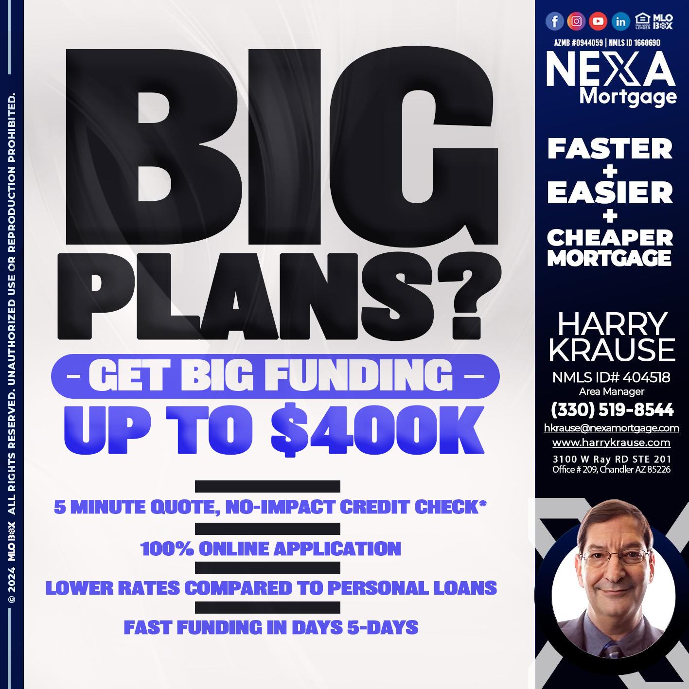 BIG PLANS - Harry Krause -Area Manager