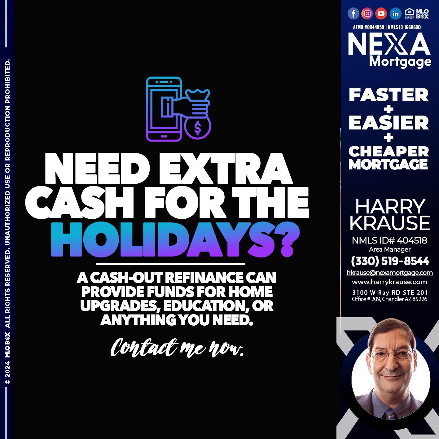 NEED EXTRA CASH - Harry Krause -Area Manager