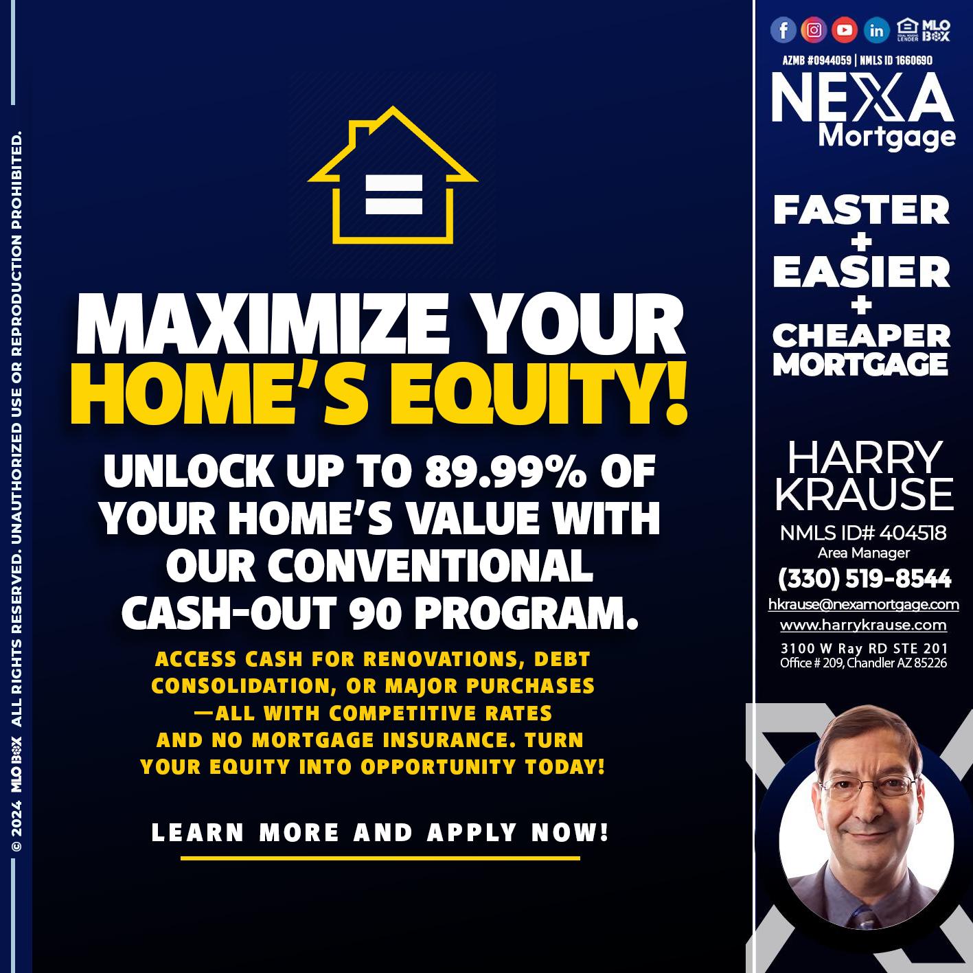 MAXIMIZE YOUR - Harry Krause -Area Manager