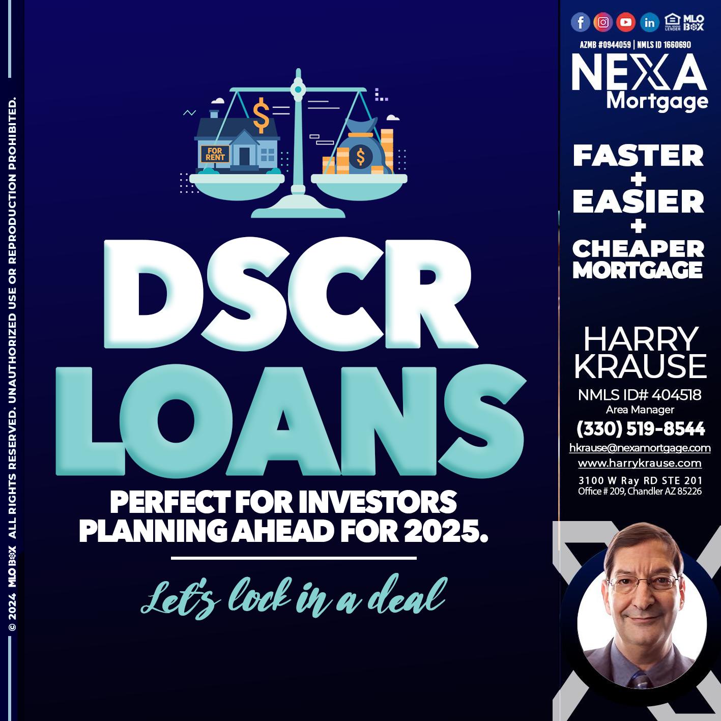 DSCR LOANS - Harry Krause -Area Manager