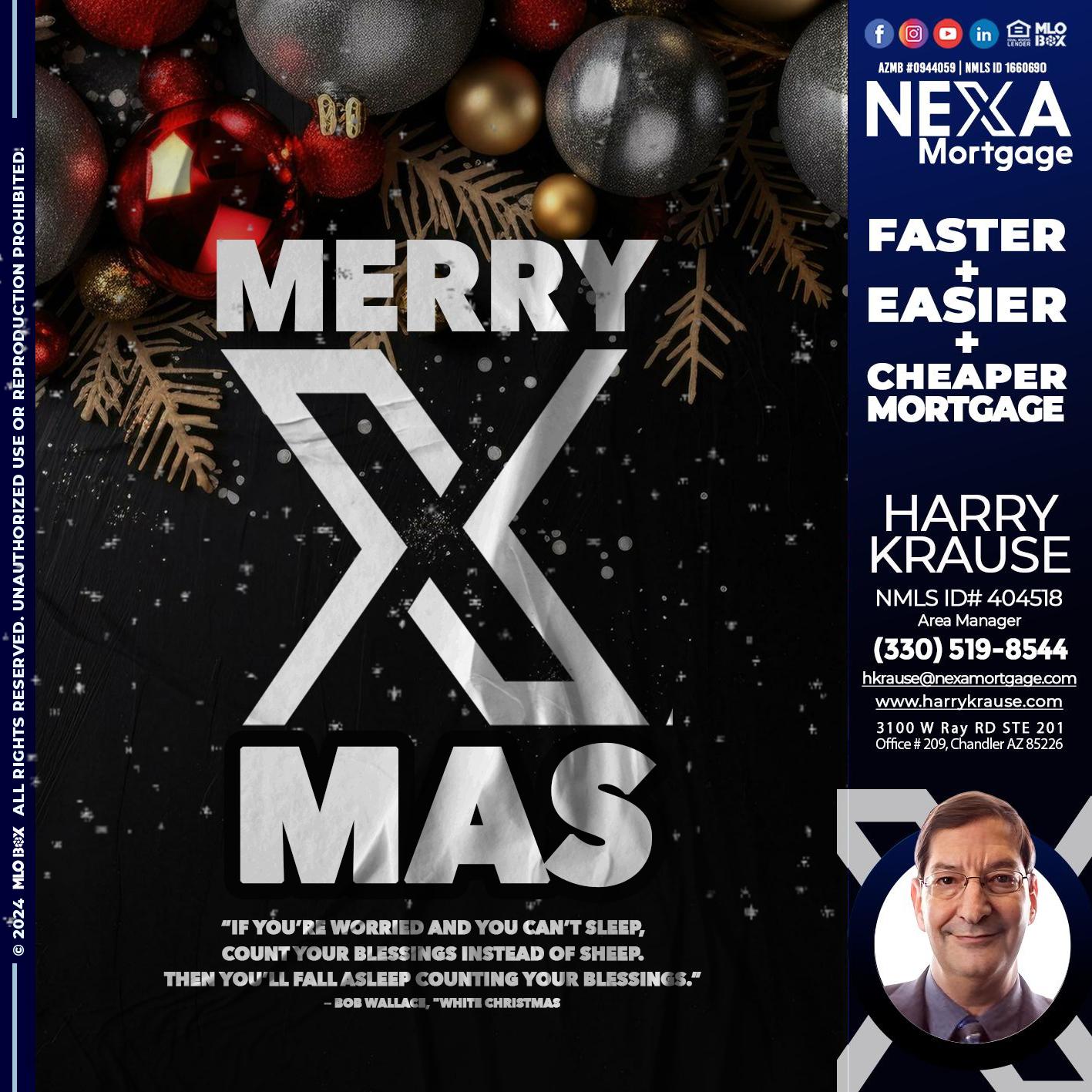 MERRY XMAS - Harry Krause -Area Manager