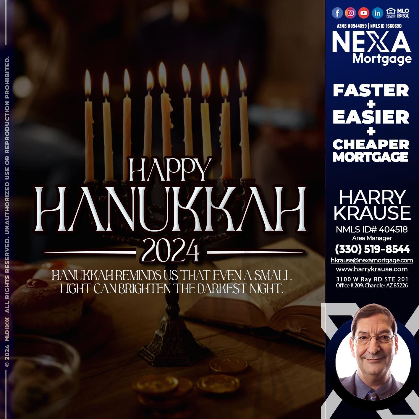 happy hanukkah - Harry Krause -Area Manager