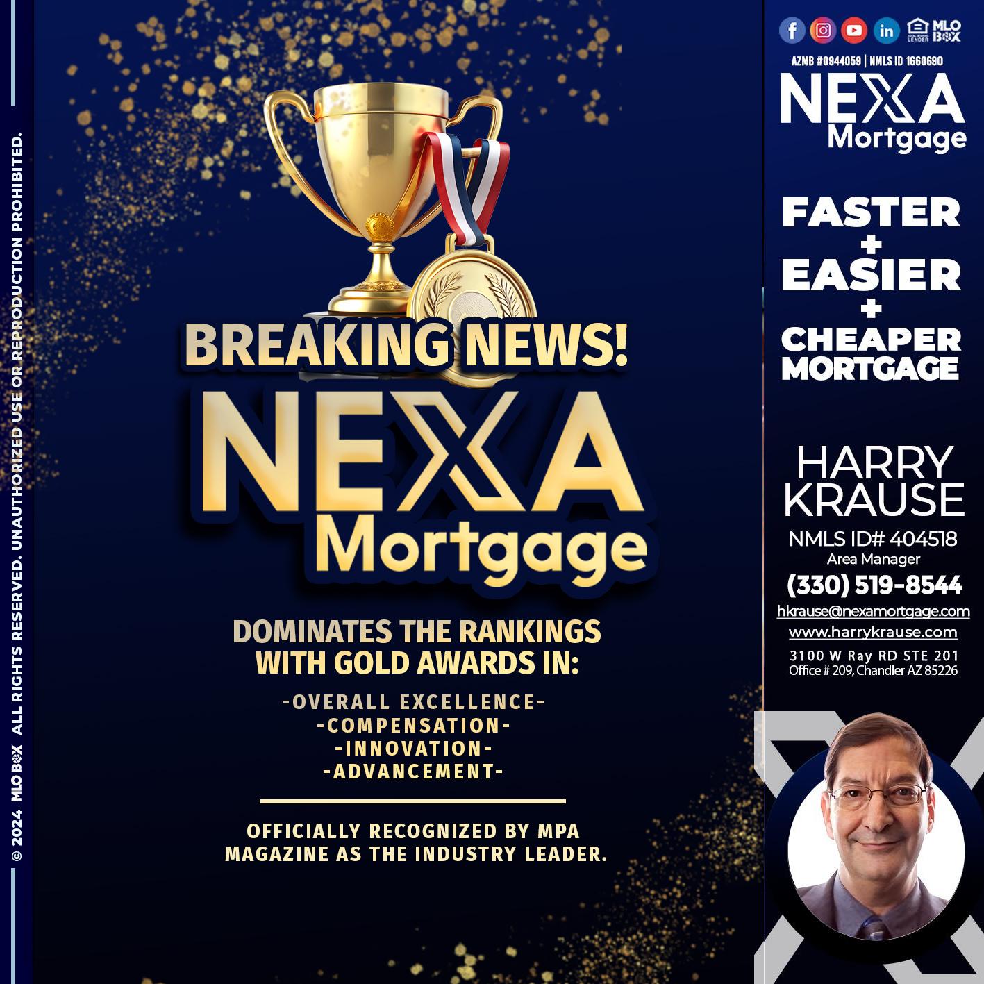 BREAKING NEWS - Harry Krause -Area Manager