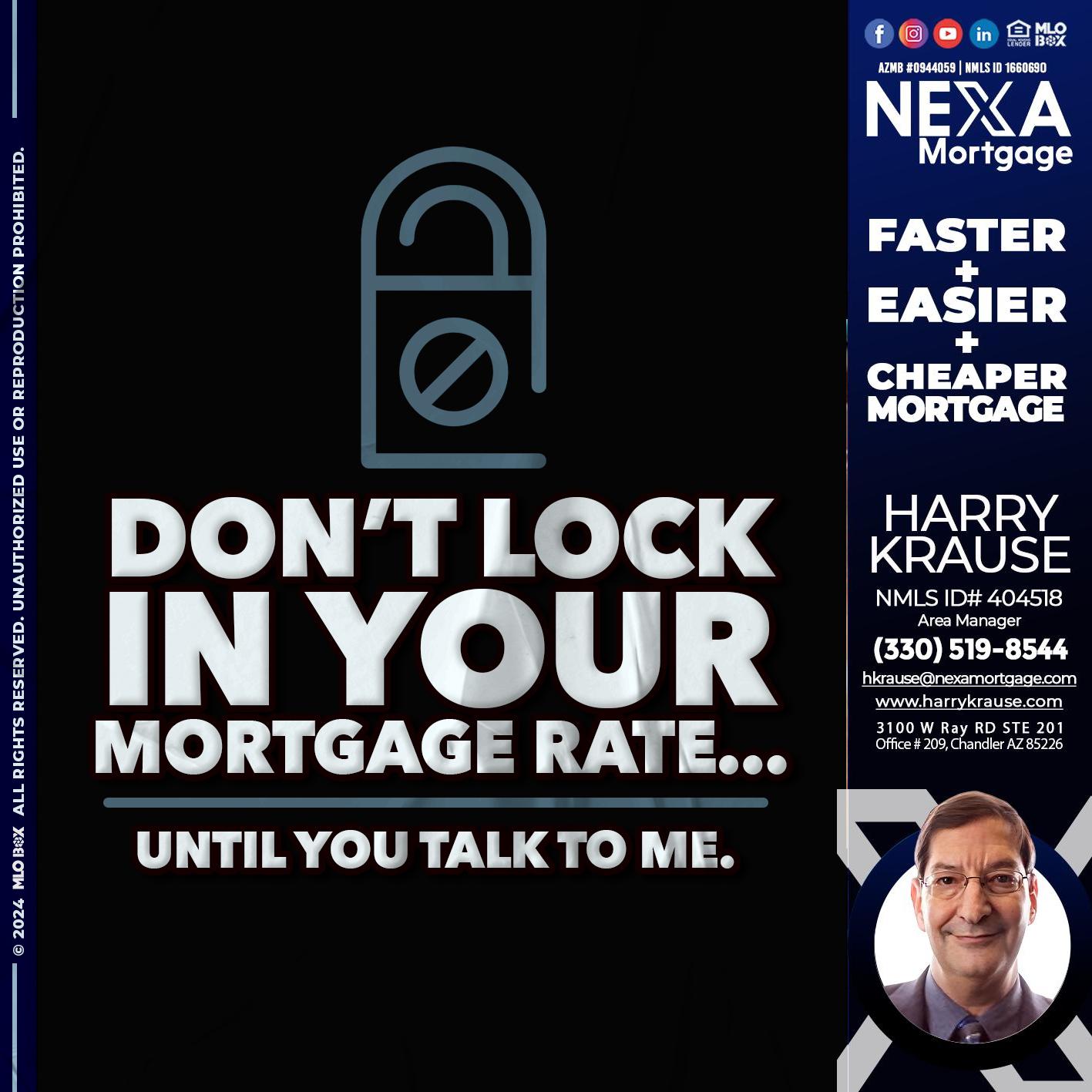 DONT LOCK - Harry Krause -Area Manager