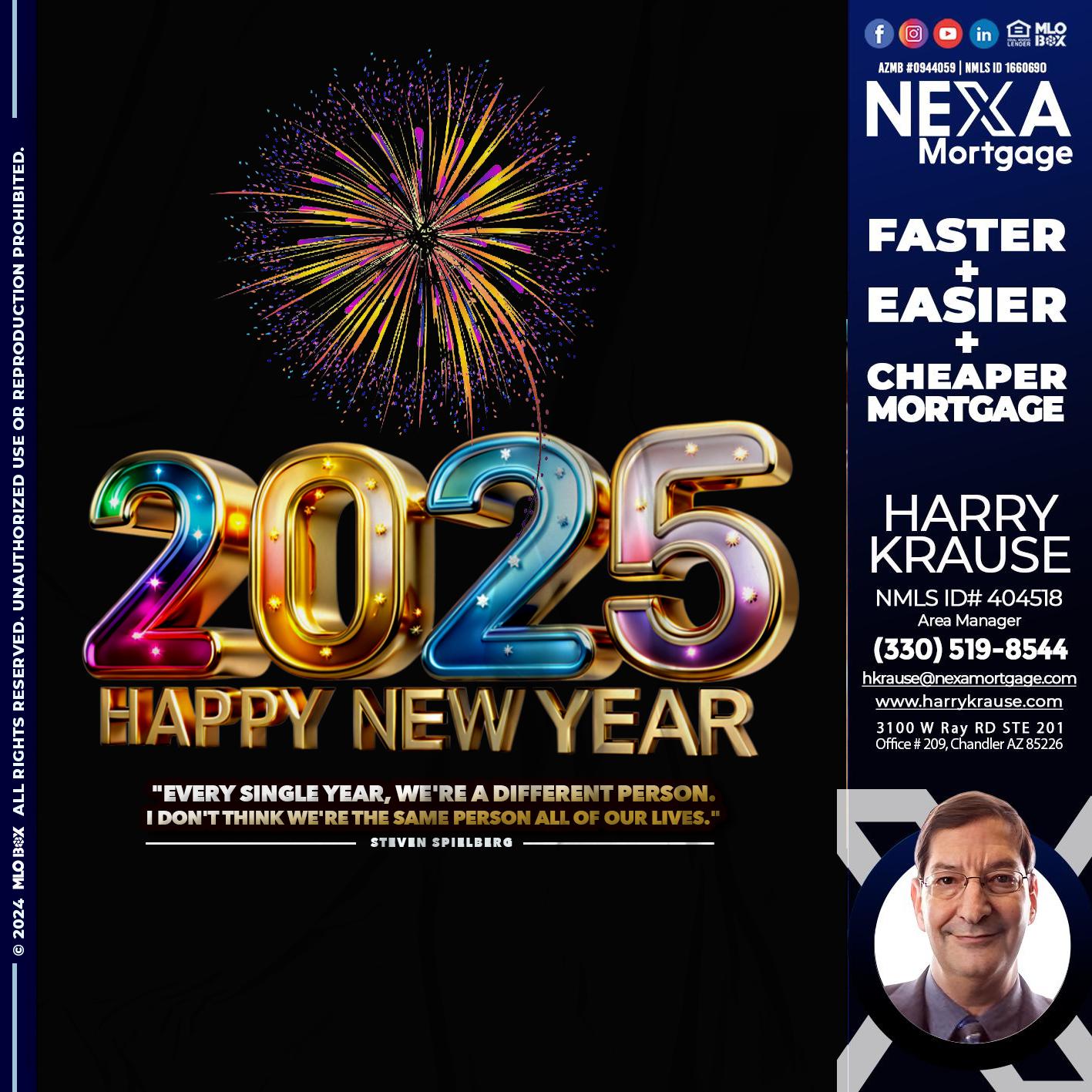 2025 HAPPY NEW YEAR - Harry Krause -Area Manager